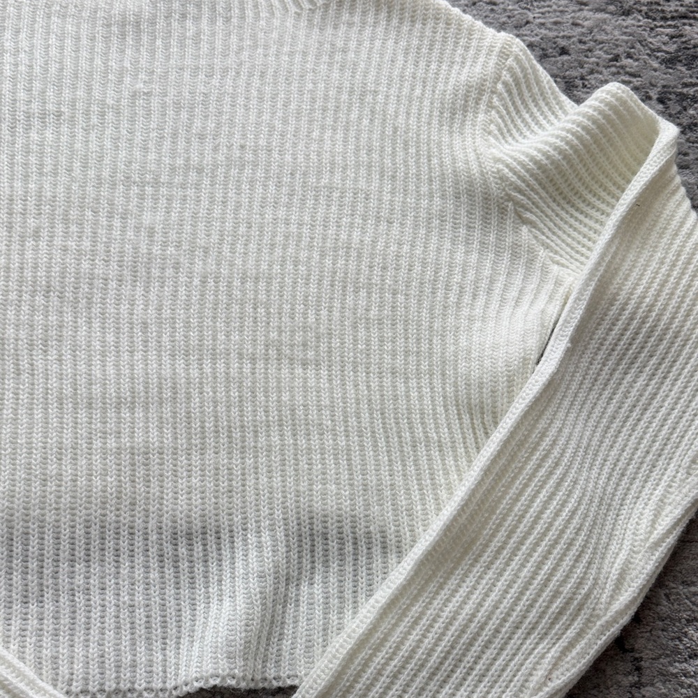 Princess Polly Cream Ribbed Sweater - Picture 2 of 5
